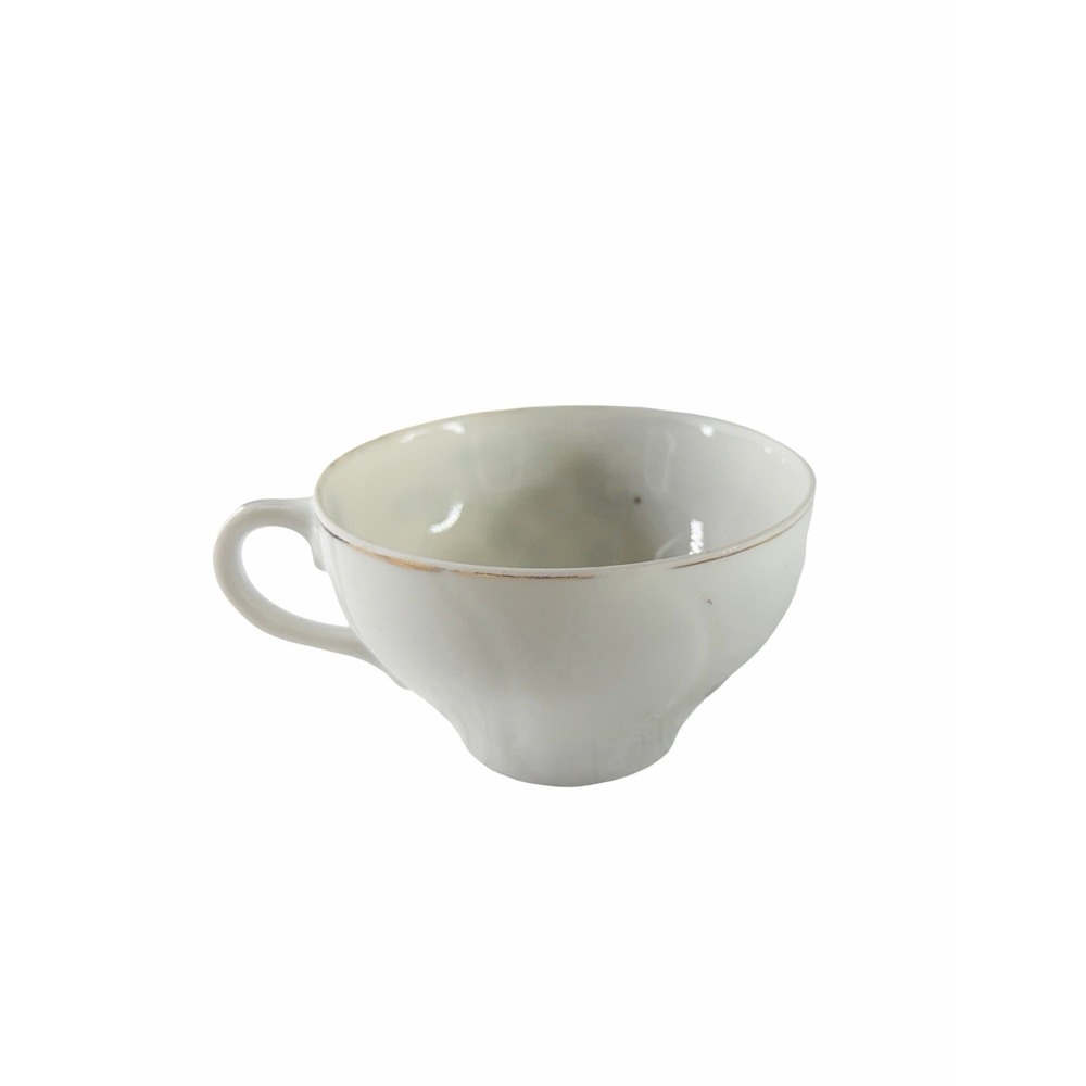 Vintage Japan Dogwood Floral Tea Cup & Saucer Set White Gold Trim Porcelain Rare - Picture 6 of 10